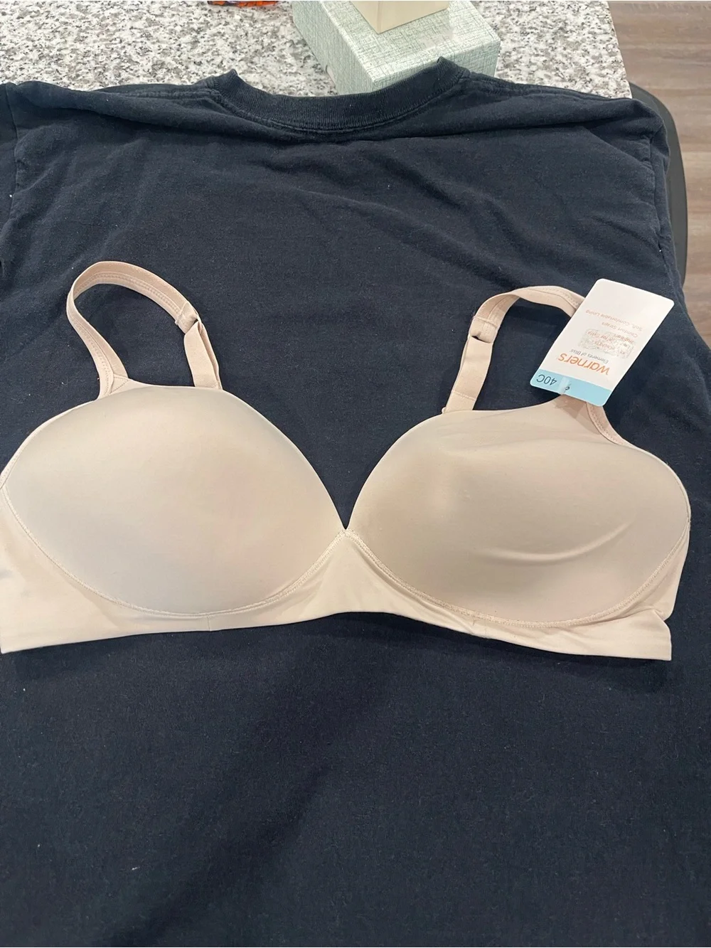 Warners Element of Bliss Smooth Nude T-Shirt Bra Wire Free Size 40C NWT